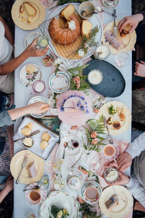 A Royal Tea Party and Vanilla Cream Scones | Simple Bites Regency Tea Party, Cottagecore Tea Party, Tea Party Photography, Tea Party Birthday Ideas, Royal Food, Cottagecore Tea, Outdoor Tea Parties, Tea Treats, Royal Tea Parties