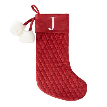 Add a special personalized touch to stocking displays for the holidays with this North Pole Trading Co. monogram style. Made from plush quilted velvet with faux fur pom poms, it also features your choice of an embroidered monogrammable initial. Features: MonogrammedUse: IndoorMeasurements: .5 Depth/Inches, 11 Width/Inches, 18 Height/InchesWeight (lb.): 0.5 LbBase Material: 100% PolyesterFabric Description: VelvetCare: Spot CleanDecor Styles: ContemporaryCountry of Origin: Imported Pottery Barn Stockings, Large Lollipops, Monogram Christmas Stocking, Cross Stitch Christmas Stockings, Pumpkin Outfit, Quilted Velvet, Stockings Christmas, Christmas Monogram, Red Quilts