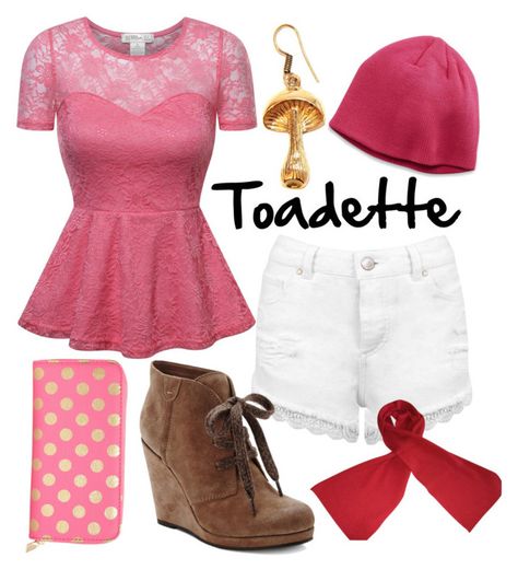 "Toadette" by captainrogers ❤ liked on Polyvore featuring Miss Selfridge, Dolce Vita, T-shirt & Jeans, MaxMara, mario, nintendo, supermario and Toadette Toadette Inspired Outfit, Toad Inspired Outfits Mario, Super Mario Inspired Outfits, Mario Inspired Outfits, Mario Halloween Costumes, Mario Halloween, Fashion Character, Acnh Design, Disney Bounding