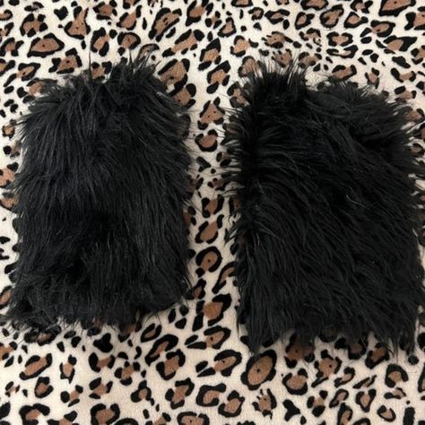 y2k black faux fur leg warmers Cas Concert, Faux Fur Leg Warmers, Fur Leg Warmers, Poshmark Y2k, Black Faux Fur, Y2k Black, Leg Warmers, Christmas List, Faux Fur