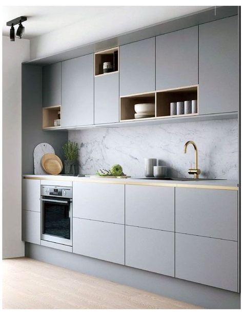 Scandinavian Kitchen Tiles, Kitchen Design 2020, Grey Kitchen Interior, Dark Grey Kitchen Cabinets, Light Grey Kitchen Cabinets, Kitchen Grey, Light Grey Kitchens, Grey Kitchen Designs, Grey Kitchen Cabinets