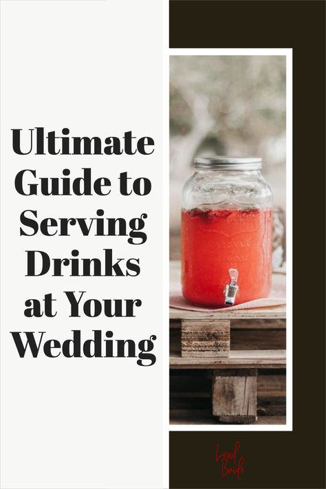 Canned Drinks At Wedding, How To Serve Drinks At A Wedding, Drinks At A Wedding, Types Of Vodka, Sparkling Cider, Self Serve, Wedding Toasts, Drink Mixer, Serving Drinks