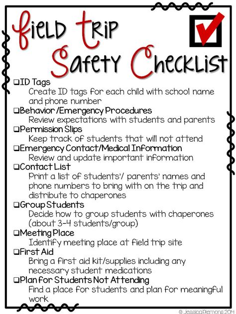 Mrs. Plemons' Kindergarten: Tricks and Treats for Teachers Blog Hop Field Trip Checklist Teachers, Daycare Field Trip Ideas, Field Trip Preparation, Kindergarten Field Trip Ideas, Field Trip Checklist, Preschool Field Trip, Classroom Safety, Field Trip Ideas, Trip Checklist