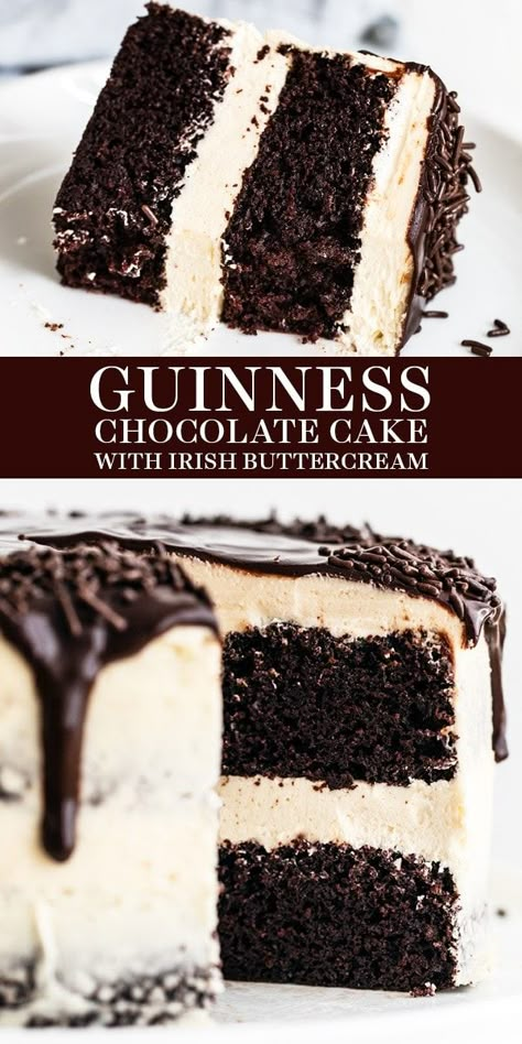 Guinness Chocolate Cake, Guinness Chocolate, Irish Desserts, Guinness Cake, Smores Dessert, Cocoa Cake, Coconut Dessert, Recipes Authentic, Irish Food