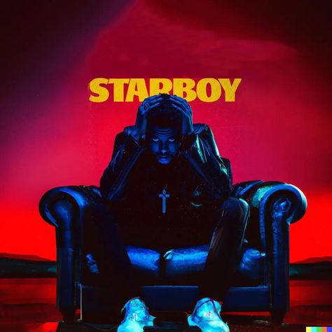 Album Covers The Weeknd, Starboy Cover, Weekend Album, The Weeknd Album Cover, Art Prints Aesthetic, Album Cover Artwork, The Weeknd Albums, Starboy The Weeknd, Home Decor For Bedroom