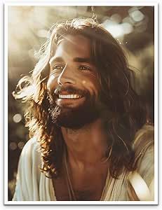 Amazing art Aesthetics Jesus Laughing Jesus Wall Art Jesus Painting Christ Smiling Poster Christ Canvas Print Christian Wall Decoration Religious Wall Art Home Decor 11x14 poster Unframed Jesus Smiling Wallpaper, Laughing Jesus Picture, Jesus Laughing, Laughing Pictures, Jesus Smiling, 11x14 Poster, Jesus King, Jesus Wall Art, Art Aesthetics