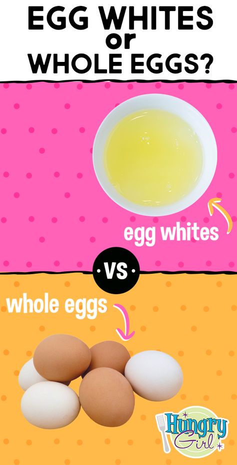 When to Use Egg Whites Instead of Whole Eggs | Hungry Girl Egg White Substitute, Egg Benefits, Hungry Girl Recipes, Recipe Builder, Liquid Egg Whites, The Swap, Liquid Eggs, Food Manufacturing, Single Serving Recipes