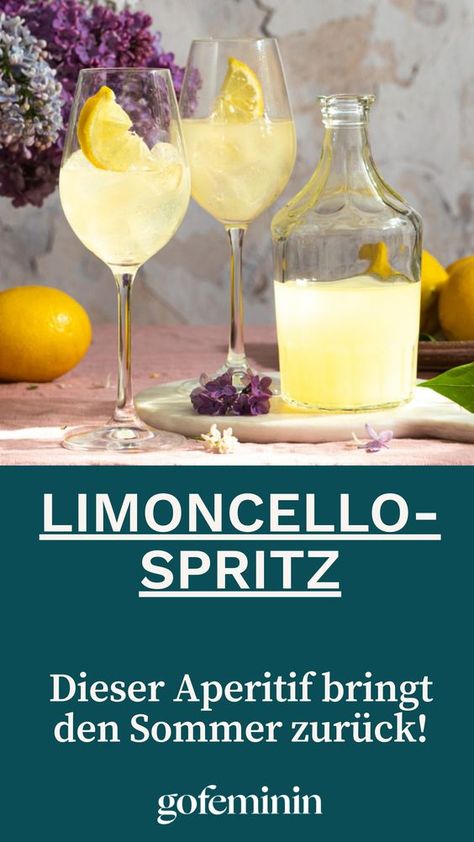 Lemoncello Spritzers Recipe, Lemoncello Recipes Drinks, Limoncello Drinks, Limoncello Cocktail, Limoncello Spritz, Limoncello Cocktails, Bitter Lemon, Long Drink, Cocktail Drinks