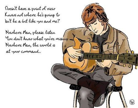 The Beatles - Nowhere Man - 1965 Album = Rubber Soul Song ... Beatles Drawing, Beatles Cartoon, Nowhere Man, Beatles Lyrics, Rubber Soul, Beatles Pictures, John Lennon Beatles, Beatles Art, Beatles Fans