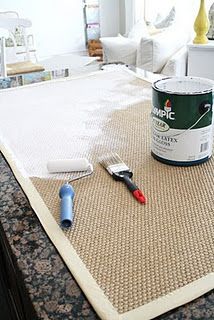 A wonderful DIY painted rug tutorial! Painted Rugs, Outdoor Rugs Cheap, Diy Rugs, Spring Rugs, Rug Tutorial, Painting Colors, House Remodeling, Painted Rug, Floor Cloth