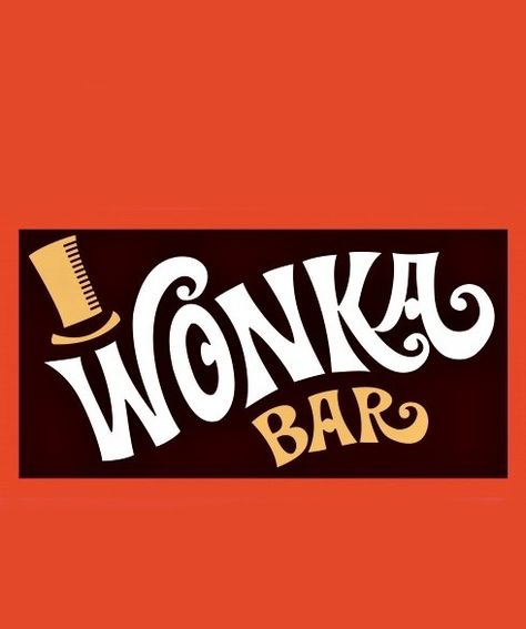 FREE Wonka Bar Wrapper for standard 1.55 oz. Hershey Chocolate Bar. Just wrap the Hershey Bar with foil then position the wrapper over it and tape it on the back, ideally with double-stick tape. 6 1/8" high x 5 1/8" wide. Print as is or insert 2-up in a landscape document with narrow margins. Willy Wonka Chocolate Bar Wrapper, Wonka Bar Wrapper Free Printable, Wonka Bar Printable Free, Willy Wonka Chocolate Bar, Wonka Chocolate Bar, Wonka Bar, Chocolate Factory Party, Wonka Chocolate Factory, Wonka Party