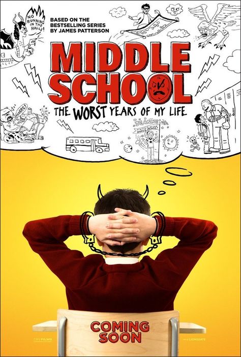 Middle School: The Worst Years of My Life (2016) Life Movie Poster, Griffin Gluck, Life Movie, Life Cast, Book Reports, Lauren Graham, Movies 2016, School Survival, Life Poster