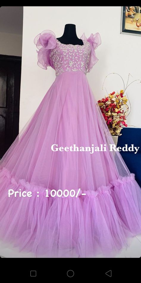 Net Hands For Long Frocks, Net Gown Designs Indian, Net Long Frocks Indian, Net Long Frock Designs, Hands Designs For Long Frocks, Net Gown Designs Latest, Net Frocks For Women, Kids Designer Outfits, Long Frocks For Girls