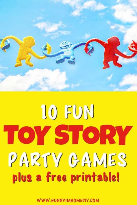 Toy Story Party Games Toy Story Birthday Games, Toy Story Party Games, Video Game Party Food, Video Game Party Ideas, Video Game Birthday Party Ideas, Game Birthday Party Ideas, Disney Party Games, Video Game Birthday Party Decorations, Buzz Party