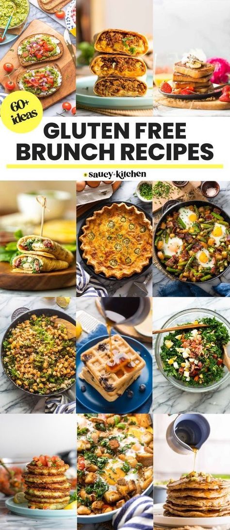 gluten free brunches pinterest marketing image "+60 Gluten Free Brunch Recipes" Fall Brunch Ideas Gluten Free, Gluten Free Thanksgiving Brunch, Gf Brunch Ideas, Gluten Free Brunch Ideas, Paleo Brunch Recipes, Gluten Free Brunch Recipes, Gluten Free Brunch, Vegetarian Brunch, Best Brunch Recipes