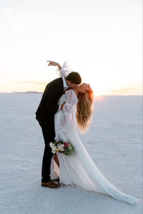 Salt Flats Bridals, Salt Flats Wedding Photos, Salt Flat Engagement Photos, Salt Flats Elopement, Salt Flats Photoshoot, Salt Flats Wedding, Bridal Era, Salt Flats Utah, Sunrise Elopement