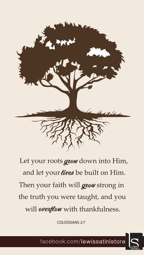 Colossians 2:7, Tree Bible Verse, Him Poster, Book Of Colossians, Rooted In Christ, Gods Plan Quotes, Verse Tattoos, Colossians 2, Tree Of Life Tattoo