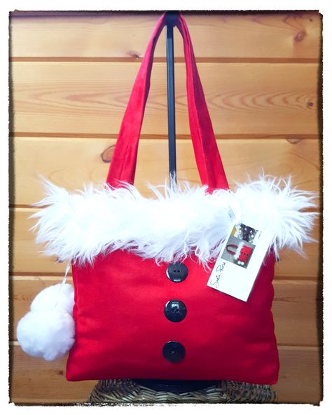 Say Merry Christmas with a Santa Purse. Order yours Today! Will Ship within 24 hours. www.santapurseshop.etsy.com Christmas Totes, Cloth Projects, Organizing Supplies, Christmas Purse, Homemade Bags, Christmas Tote Bags, Christmas Tote, Christmas Costume, White Candy