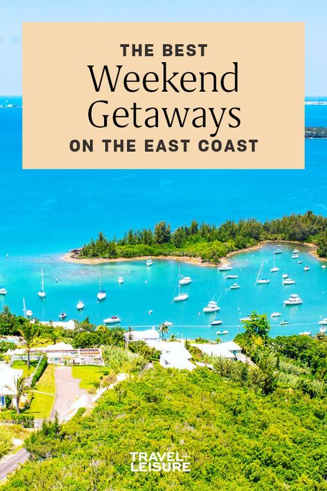 No matter your taste — from exploring #crystalcaves to #winetasting — there’s an easy east-coast #weekend trip for you. #travel #domestictravel #eastcoast #weekendgetaway #longweekend East Coast Bachelorette Destinations, East Coast Weekend Getaway, Long Weekend Trip Ideas, East Coast Travel Destinations, Best East Coast Beaches, East Coast Vacation Ideas, Weekend Beach Trip, Martha Vineyard, Trips In Europe