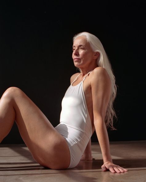 Pin for Later: This Stunning 60-Year-Old Woman Is the Star of a Brand-New Swimwear Campaign Modeling Industry, Yasmina Rossi, Silver Haired Beauties, 60 Year Old Woman, Pregnancy Problems, Swimwear Model, Trendy Swimsuits, Popsugar Fashion, Wise Women