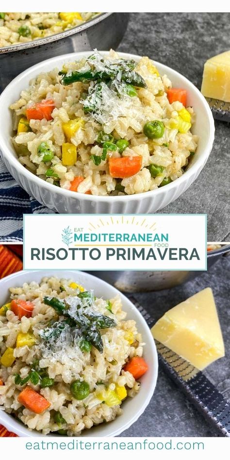 Vegetable Risotto Recipes, Veggie Risotto, Risotto Recipes Easy, Vegetable Risotto, Springtime Recipes, Risotto Dishes, Egg Rice, Gluten Free Vegetarian Recipes, Seasonal Vegetables