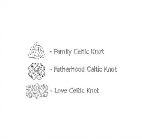 Celtic Fatherhood Knot, Celtic Family Symbol, Irish Mythology Tattoo, Celtic Knot For Family, Traditional Irish Tattoos, Celtic Symbol For Family, Baddie Business, Knot Leather Bracelet, Trinity Knot Tattoo