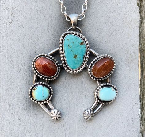 Turquoise & Sunstone Naja Necklace. Royston Turquoise. Oregon Sunstone. Southwestern Bohemian Jewelry. Crescent Moon. Silver Raven Studio Naja Necklace, Turquoise Aesthetic, Vintage Turquoise Jewelry, Oregon Sunstone, Silver Gold Jewelry, Royston Turquoise, Handcrafted Artisan Jewelry, Green Gemstones, Vintage Turquoise