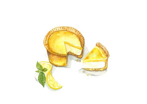 Lemon Tartlets, Marker Illustration, Desserts Drawing, Lemon Cheese, Cheese Tart, Cooking Book, Cheese Tarts, Lemon Cupcakes, Lemon Tart