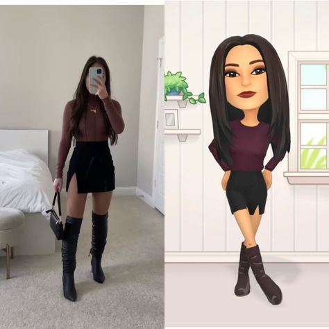 Ideas for bitmoji outfit Best Snap Bitmoji Outfits, Stylish Bitmoji Outfits Snapchat, New Years Bitmoji Outfit, Bitmoji Skirt Outfits, Pretty Bitmoji Ideas Snapchat, Baddie Bitmoji Outfits Snapchat, Snap Bitmoji Outfit Ideas Winter, Outfit Ideas Snapchat Bitmoji, Snap Bitmoji Outfit Ideas Aesthetic