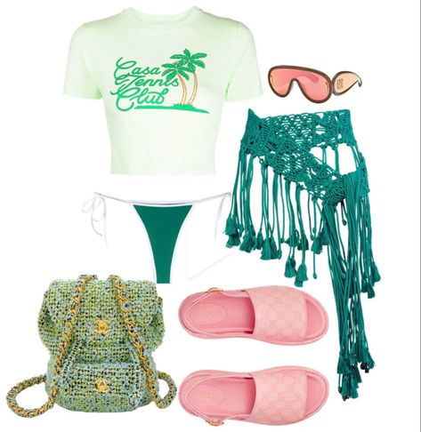 Trendy Spring Fashion, Vacation Outfits Women, Cute Vacation Outfits, Miami Outfits, Vacay Outfits, Swimsuits Outfits, Stylish Summer Outfits, Shein Outfits, Beach Wear Outfits