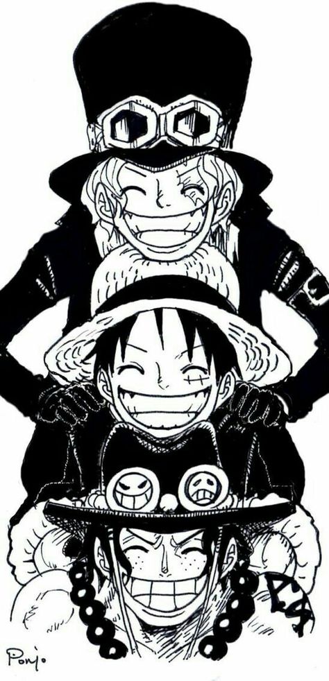 Ace, Sabo, Luffy, pile, brothers; One Piece Asl One Piece Manga, One Piece 3 Brothers, Asl Brothers One Piece, Asl Pirates, One Piece Brothers, Ace One Piece Manga, One Piece Asl, Asl One Piece, Asl Brothers