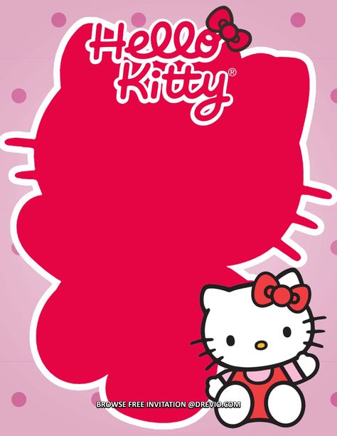 Kitty Birthday Invitations, Kue Hello Kitty, Hello Kitty Invitation, Hello Kitty Centerpieces, Hello Kitty Invitation Card, Hello Kitty Birthday Invitations, Hello Kitty Invitations, Hello Kitty Printables, Hello Kitty Birthday Party