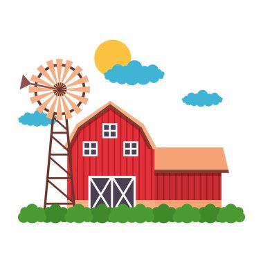 barn farm fresh vector Windmill Illustration, Windmill Diy, Farm Illustration, Farm Birthday Party, Farm Logo, Diy Toddler, Clipart Free, Farm Barn, Farm Birthday