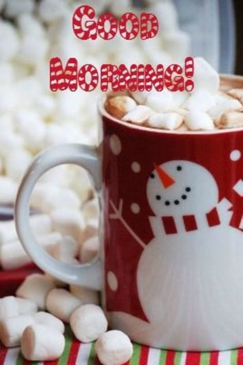 50 Christmas & Winter Good Morning Quotes Saturday Christmas, Good Morning Christmas, Morning Christmas, Good Morning Winter, Morning Winter, Christmas Hot Chocolate, Christmas Cottage, I Love Christmas, Noel Christmas