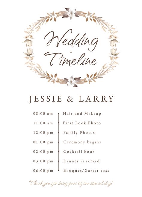 Rustic Wedding Timeline Free Google Docs Template Wedding Timeline Template, Wedding Ceremony Script, Resignation Letters, Timeline Template, Docs Templates, Ceremony Design, Timeline Design, Wedding Guest List, Wedding Timeline