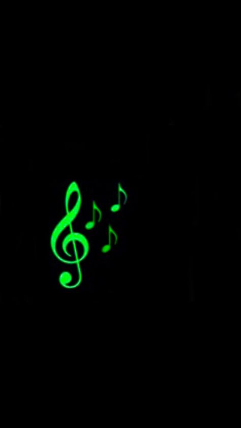 Notes Tattoo, Green Music, Music Notes Tattoo, Logo Neon, Note Tattoo, Green Notes, Art Journal Therapy, Phone Icons, Aesthetic Phone