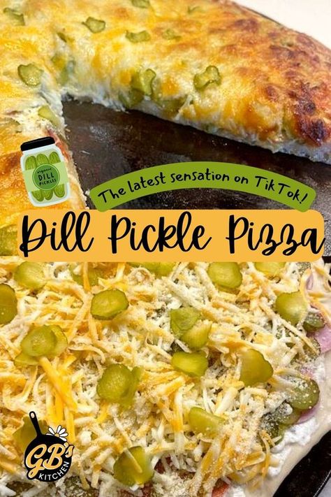 Budget Meals Dill Pickle Pizza, Pickle Pizza, Garlic Ranch, Pizza Pepperoni, Dry Ranch Seasoning, Ranch Sauce, Pickle Slices, Canadian Bacon, Dill Pickles