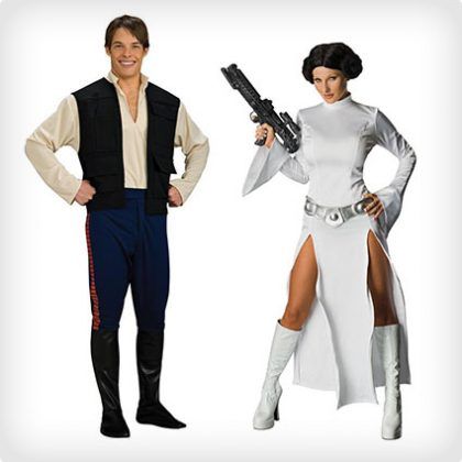 Han Solo and Leia Costume Set Han Solo Costume, Disfraz Star Wars, Princess Leia Costume, Star Wars Couples, Cute Couples Costumes, Top Halloween Costumes, Leia Costume, Cute Couple Halloween Costumes, Zombie Costume