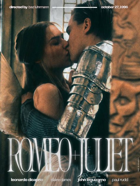 Romeo + Juliet Aesthetic, Bad Romeo, Romeo And Juliet Poster, Juliet 1996, Romeo Juliet 1996, Juliet Movie, Baz Luhrmann, Claire Danes, Leo Dicaprio