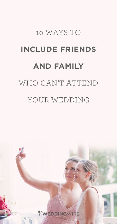 There are ways to help those who can’t attend to feel like they’re experiencing the wedding along with you! Here are the 10ways to include friends and family who can't attend your wedding.  {Camera Talk Photography} Wedding Miscellaneous, Wedding Camera, Pre Engagement, Wedding Decorating, Ideas For Wedding Decorations, Travel Theme Wedding, Wedding Etiquette, Wedding Photography Tips, Cakes Wedding