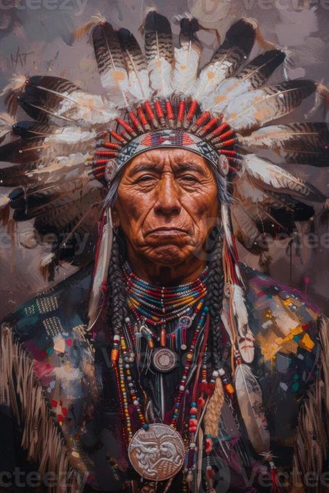 AI generated Portrait of a Native American Chief Indian Chief Classic, Tattoo Drawing Ideas, Custom Choppers, Background Music, Tattoo Drawings, Portrait Painting, Drawing Ideas, Nativity, Royalty Free Stock Photos