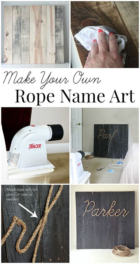 DIY Rope Name Art - Step-by-step tutorial to create this adorable, personalized sign. Makes the perfect backdrop for a Western/Cowboy themed party. Would also make a fabulous headboard for themed boys' room. Diy Rope Name, Rope Name Sign, Rope Sign, Diy Tableau, Cowboy Room, Into The West, Western Parties, Dekor Diy, Cowboy Theme