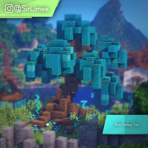 1,969 Likes, 17 Comments - SirLimee | Minecraft Builder (@sirlimee) on Instagram: “You were missing my trees, right? But this time this tree was made by me and the leaves from my…” Minecraft Spaceship, Fairy Minecraft, Minecraft Plants, Minecraft Tree, Cottage Minecraft, Construction Minecraft, Minecraft House Plans, Fantasy Tree, River Forest