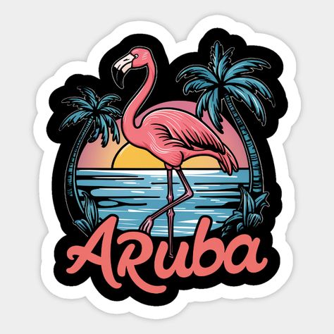 Aruba Tropical Summer Vacation Shirt Aruba Surfing Souvenir gift for men women -- Choose from our vast selection of stickers to match with your favorite design to make the perfect customized sticker/decal. Perfect to put on water bottles, laptops, hard hats, and car windows. Everything from favorite TV show stickers to funny stickers. For men, women, boys, and girls. Tropical Summer, Vacation Shirts, Aruba, Gift For Men, Hard Hats, Car Windows, Summer Vacation, Funny Stickers, Custom Stickers