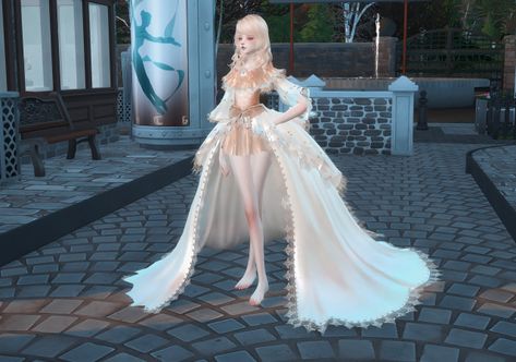 Sims 4 Angel Dress, Sims4 Angel Cc, Sims 4 Cc Angel Clothes, Sims 4 Feather Cc, Sims 4 Angel Cc, Sims Dresses, Divine Consciousness, Sims Love, Sims 4 Cc Makeup