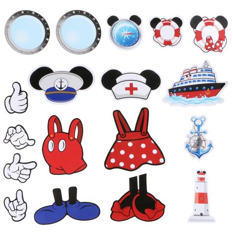 PRICES MAY VARY. VALUE PACK: You will receive 18 pieces of magic cruise magnets, including Captain Mouse hat, life preserver, window, glove, trousers, shoes, etc. Satisfy your cruise door decoration needs and you can share with your family members. RELIABLE MATERIAL: Crafted from premium materials, our cruise door magnets are built to easily stick to metal surfaces securely without falling off. The vividly printed designs are water-repellent and resistant to fading, ensuring long-lasting use. UN Cruise Magnets, Disney Cruise Door Decorations, Refrigerator Doors, Disney Cruise Door, Door Magnet, Christmas Cruises, Anchor Decor, Cruise Door, Cabin Doors