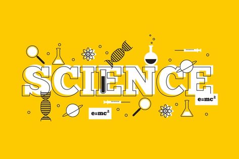 Science word with dna and molecules | Free Vector #Freepik #freevector #education #science #font #medicine Science Font Design, Podcast Animation, Science Font, Classroom Organization High School, Graphic Design College, Notebook Idea, Floral Watercolor Background, Lab Ideas, Science Reading