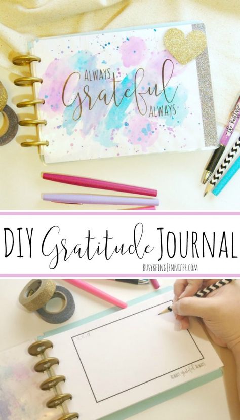 DIY Gratitude Journal - Busy Being Jennifer Diy Gratitude Journal, Home Improvement On A Budget, Teresa Caruso, Pretty Journals, Fabulous Diy, Diy Journal, Cards Ideas, Be Grateful, Content Ideas