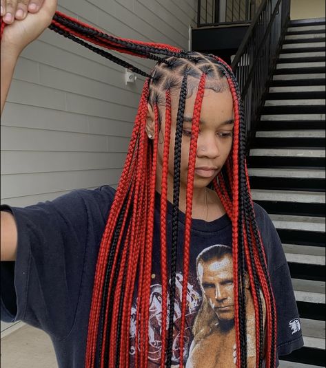 Cute Box Braids, Colored Braids, Box Braids Hairstyles For Black Women, Cute Braided Hairstyles, Braided Hairstyles For Teens, Braided Cornrow Hairstyles, Cute Box Braids Hairstyles, Quick Braided Hairstyles, Hairstyles Braided