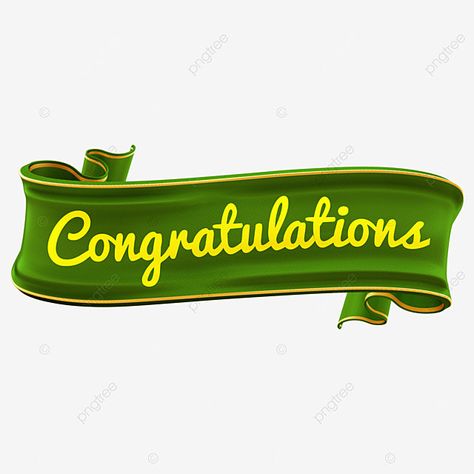 Congratulations Flyer Design, Green Ribbon Banner, Congratulations Png, Students Stickers, Congratulations Images, Banner Ribbon, Tag Png, Beauty Salon Posters, Congratulations Banner